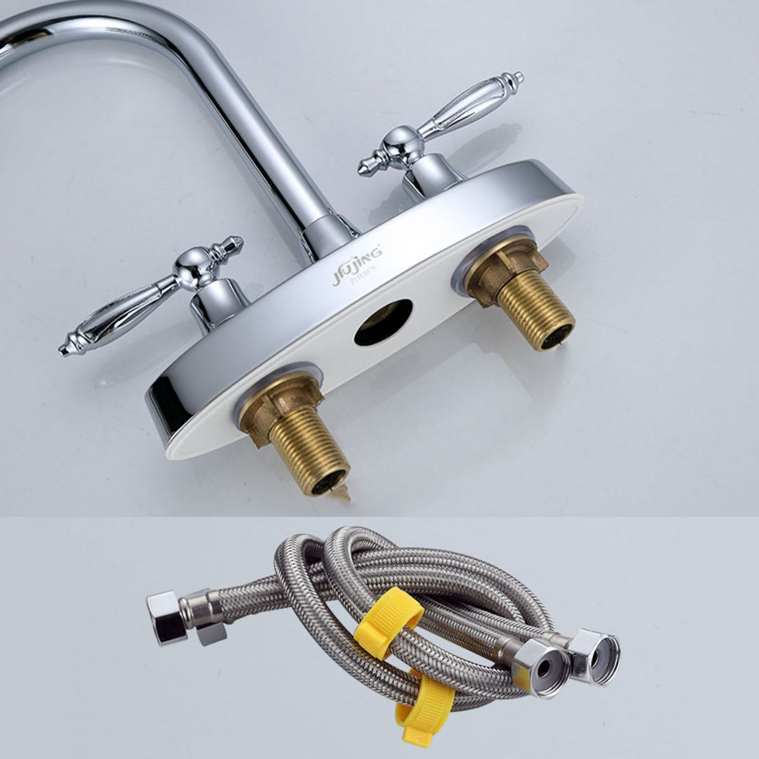 Lisslune | Drehauslauf Centerset Faucet contemporary brass bathroom faucet