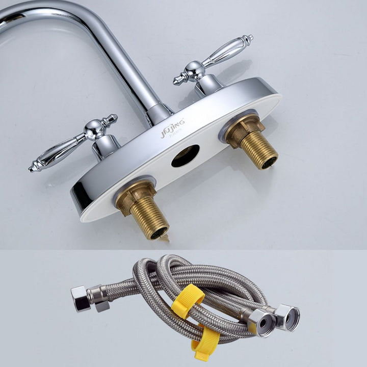 Lisslune | Drehauslauf Centerset Faucet contemporary brass bathroom faucet