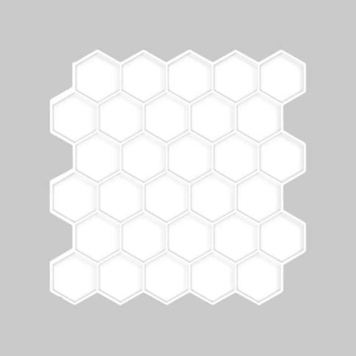 Lisslune | Peel-and-Stick Tiles Hexagonal Waterproof PVC Peel & Stick Mosaic Tile for Shower