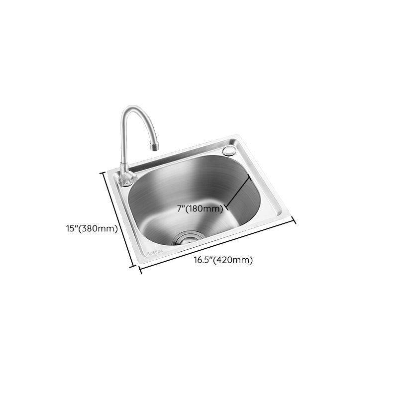 Lisslune | Modern Bar Prep Mirror Stainless Steel with Faucet Workstation Rack