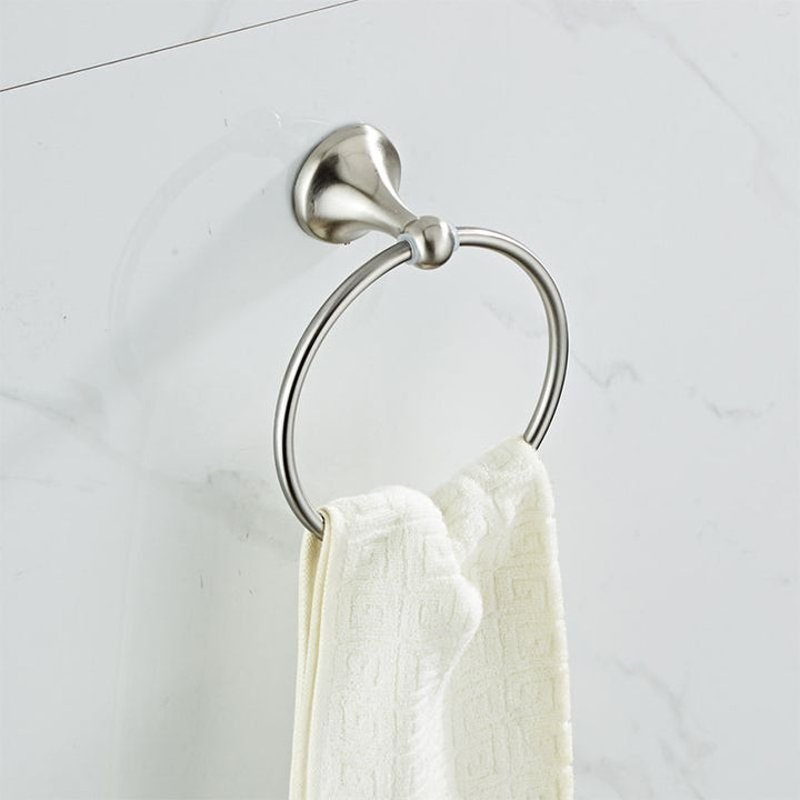 Lisslune | Metal Bathroom Set Traditional Style Nickel Bathroom Accessories Set