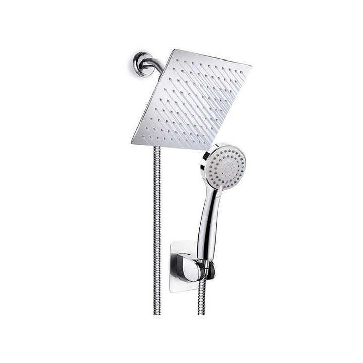 Lisslune | Modern Pull-Down Dual Showerhead Square High Arch Showerhead Combination