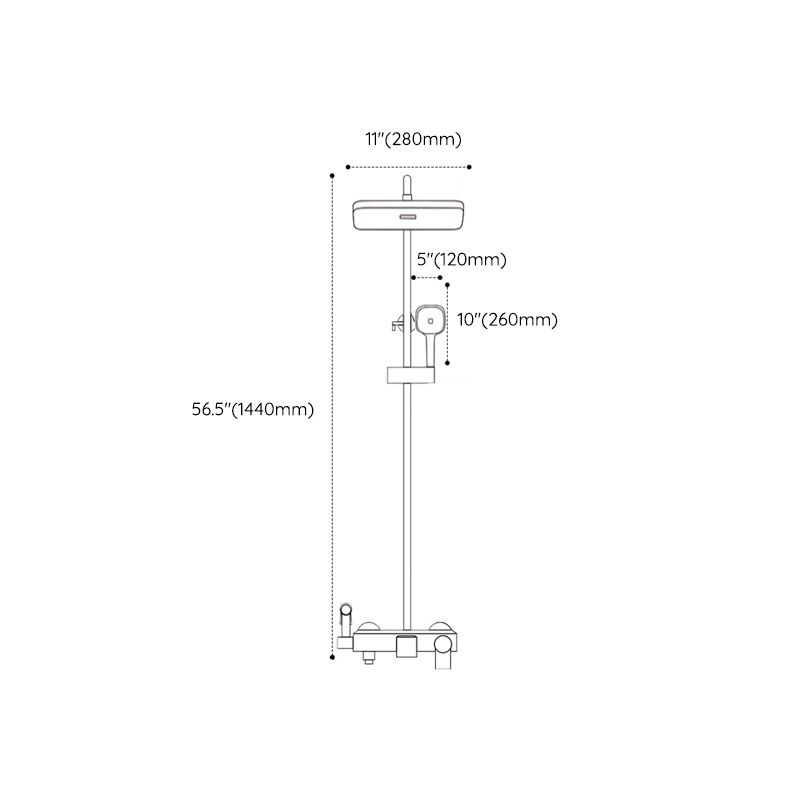 Lisslune | Modern shower accessories push-button shower head wall-mounted shower combination