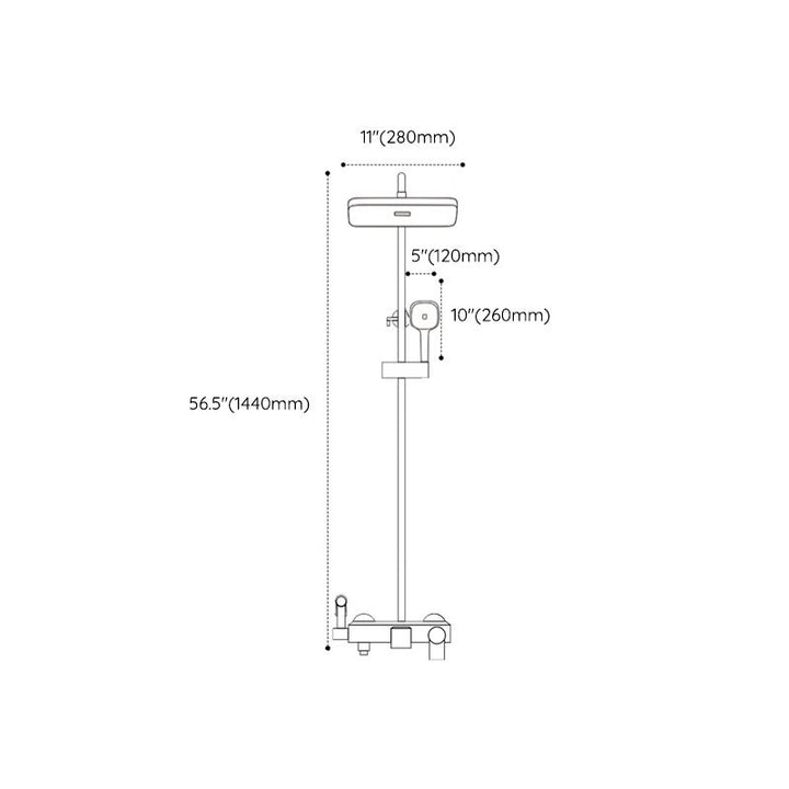 Lisslune | Modern shower accessories push-button shower head wall-mounted shower combination