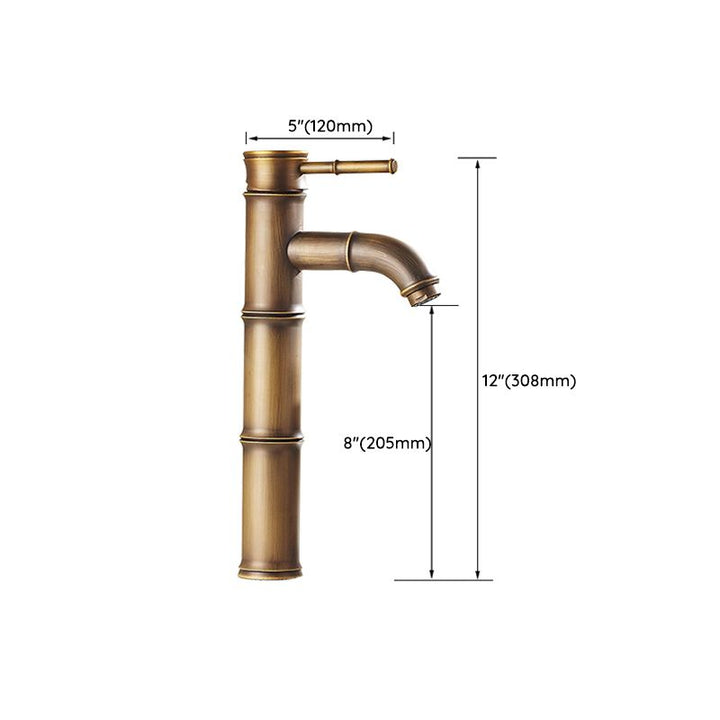 Lisslune | Lever Handle Vessel Faucet Single Hole Basin Faucet Farmhouse Style Sink Faucet