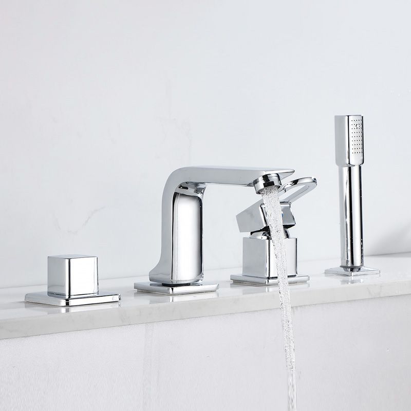 Lisslune | Wall Mounted Faucet Brass Lever Handle Bathroom Faucet Hand Shower