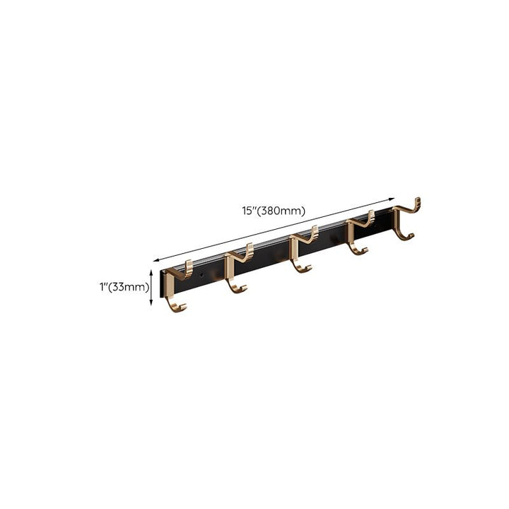 Lisslune | Black and Brass Bathroom Hardware Set Modern Stainless Steel Bathroom Shelf/Towel Holder/Paper Holder