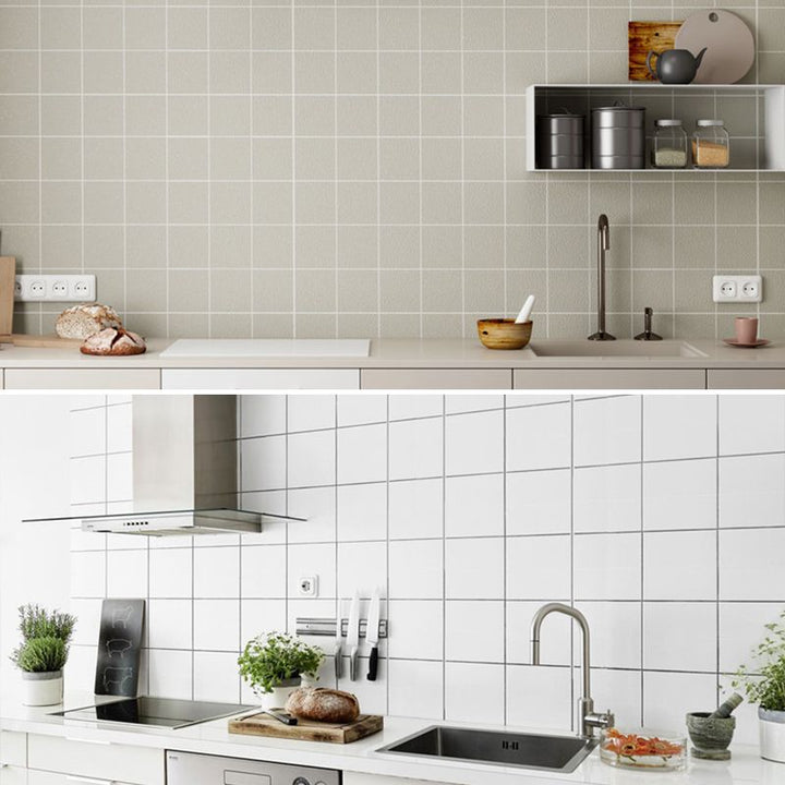 Lisslune | Modern Smooth Mosaic Tile Peel and Stick Wall Tile for the Kitchen