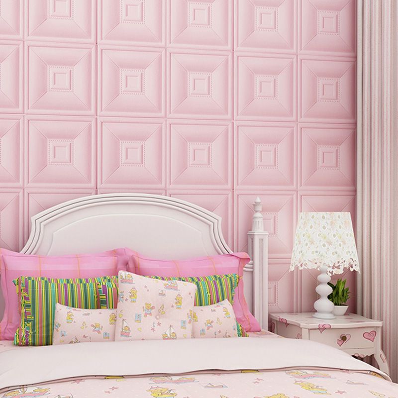 Lisslune | Glam Style Foam Water-Resistant Wall Cladding Living Room 3D Embossing Wall Cladding