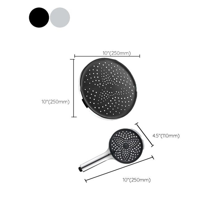 Lisslune | Modern rectangular shower head combo standard spray pattern with hand shower