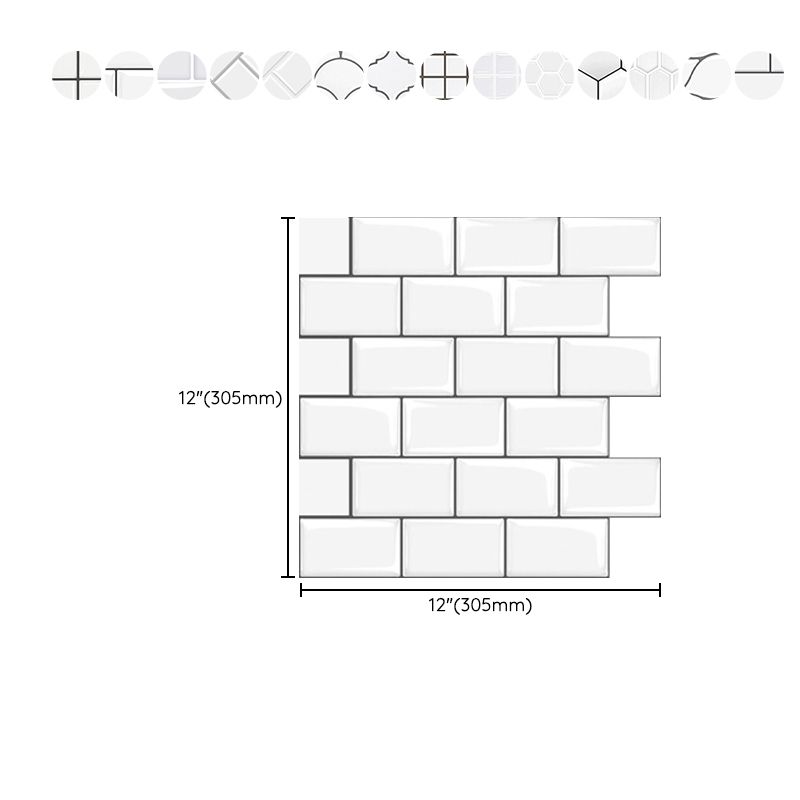 Lisslune | Plastic Peel and Stick Wall Tiles 3D Square Peel and Stick Backing