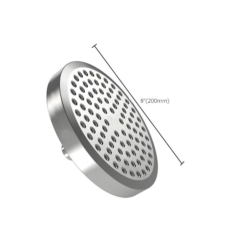 Lisslune | Contemporary Fixed Shower Head Round Metal Spray Head in Silver