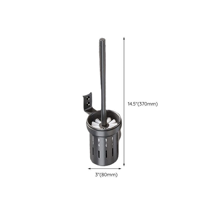 Lisslune | Modern gray aluminum bathroom accessories set