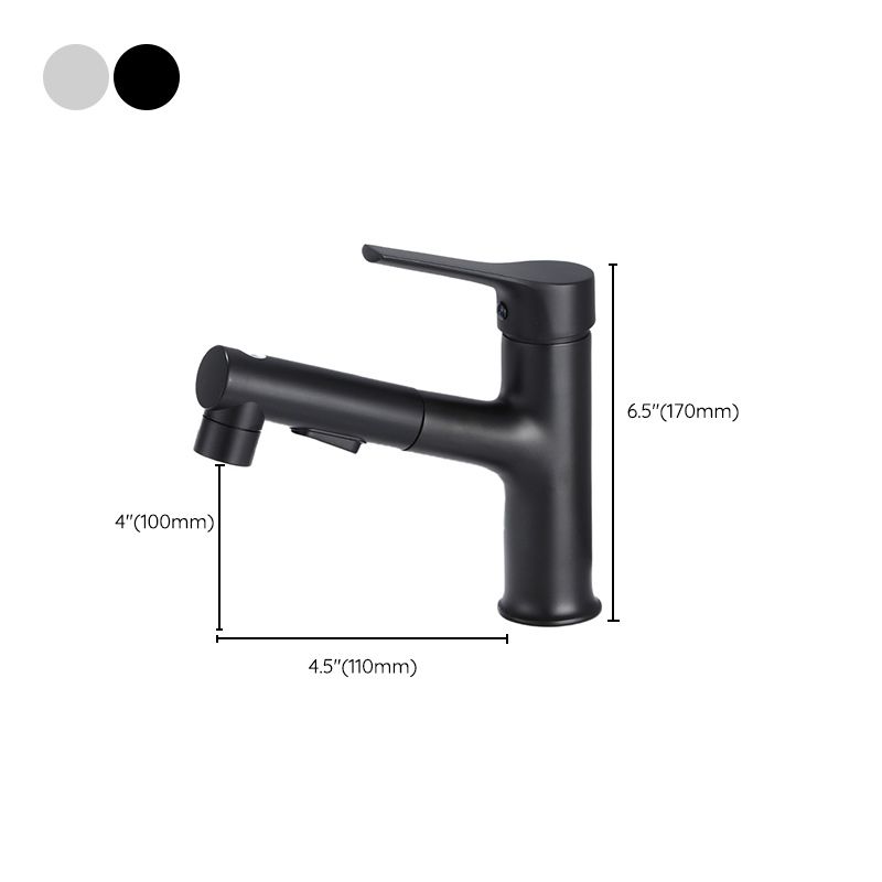 Lisslune | Modern Sink Faucet Uniform Color Metal Sink Bathroom Faucet