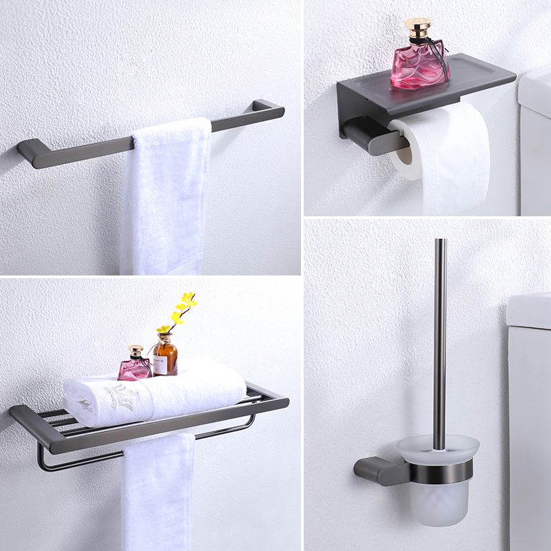 Lisslune | Dark gray modern bathroom accessory set stainless steel bathroom accessory set