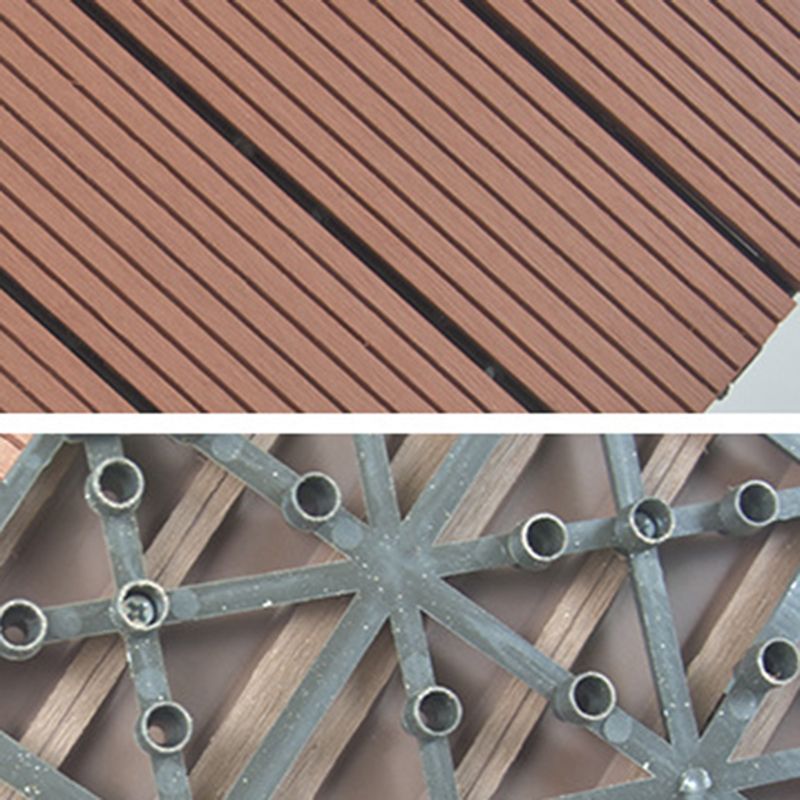 Lisslune | Wire brushed wooden floor tiles Click-Lock engineered wood for patio garden