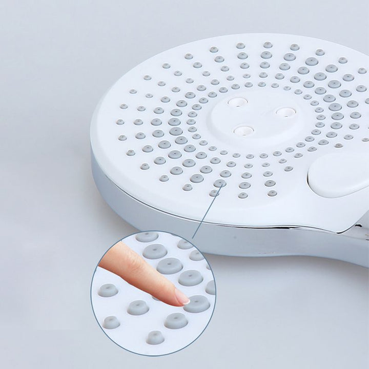 Lisslune | Basic Shower Head Round Plastic Handheld Shower Head in Silver