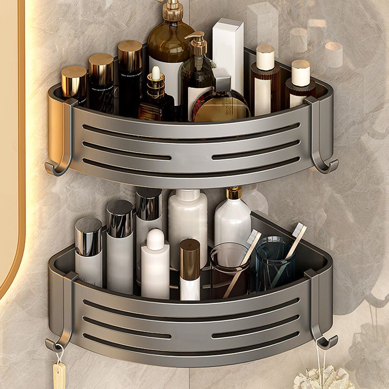 Lisslune | 3-piece bathroom accessory set Contemporary aluminum bathroom shelf