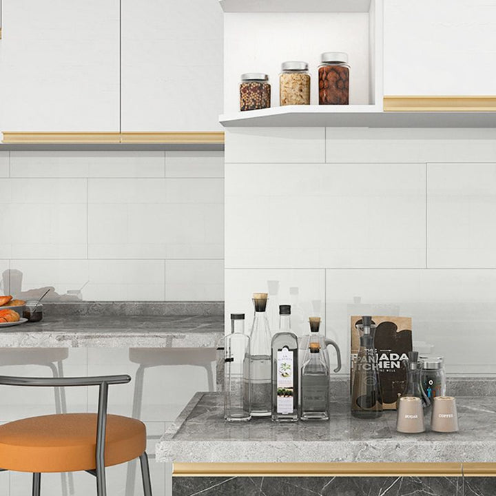 Lisslune | PVC Peel and Stick Back Wall Tiles Rectangular Wallpaper