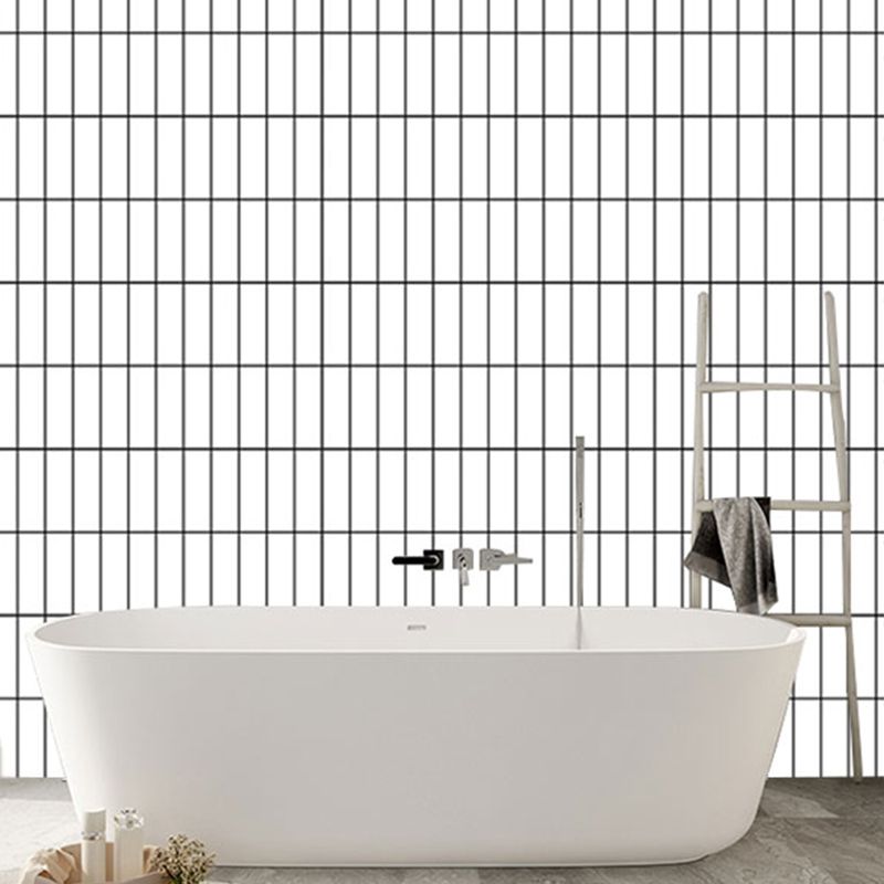 Lisslune | Tile Stripping & Sticking Rectangle White Plastic Waterproof Tile Stripping & Sticking for Shower 10-Pack