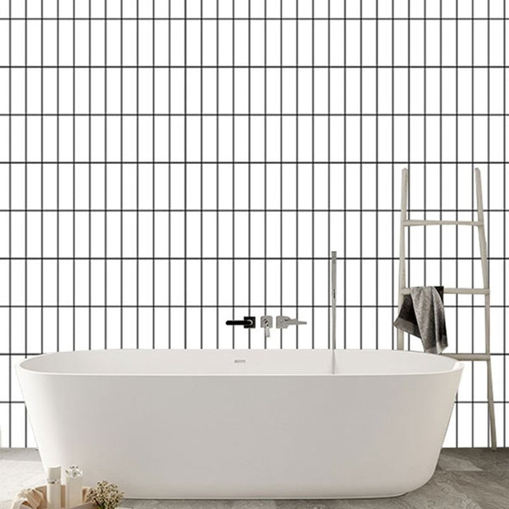Lisslune | Tile Stripping & Sticking Rectangle White Plastic Waterproof Tile Stripping & Sticking for Shower 10-Pack