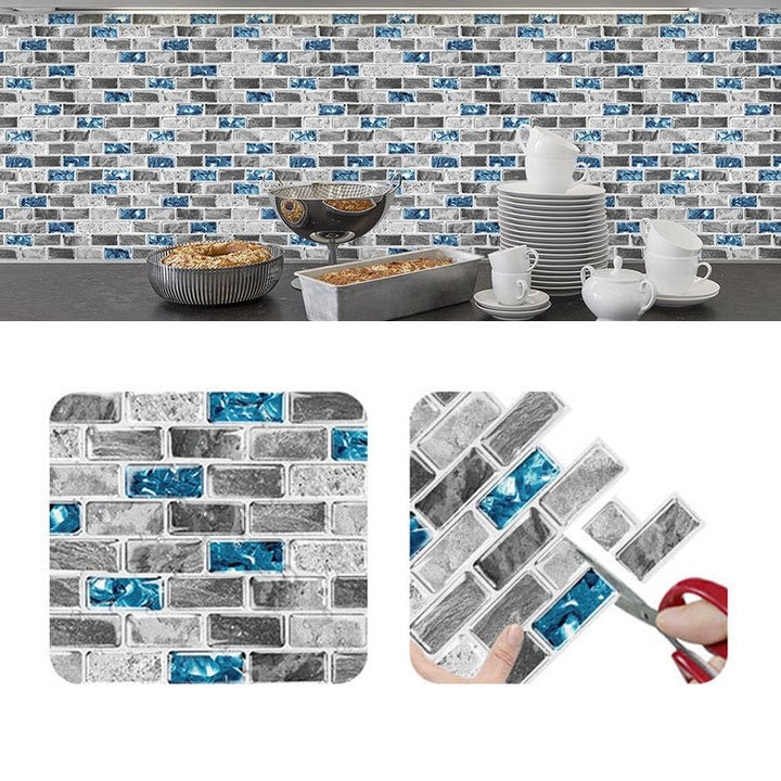 Lisslune | Peel and Stick Wall Tile Water Repellent Rectangle PVC Peel & Stick Subway Tile