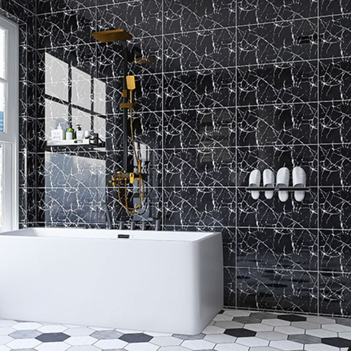 Lisslune | Modern rectangular Peel and Stick back wall tile PVC wallpaper