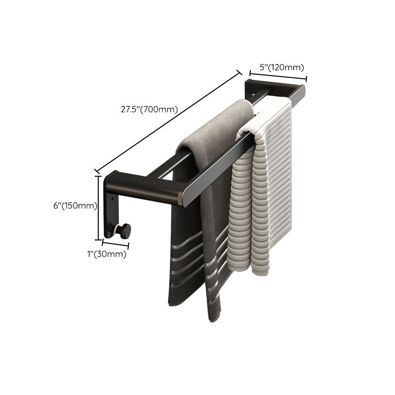 Lisslune | Modern Bathroom Accessory Set Black Towel Bar Bathroom Shelf Bathroom Accessory Set