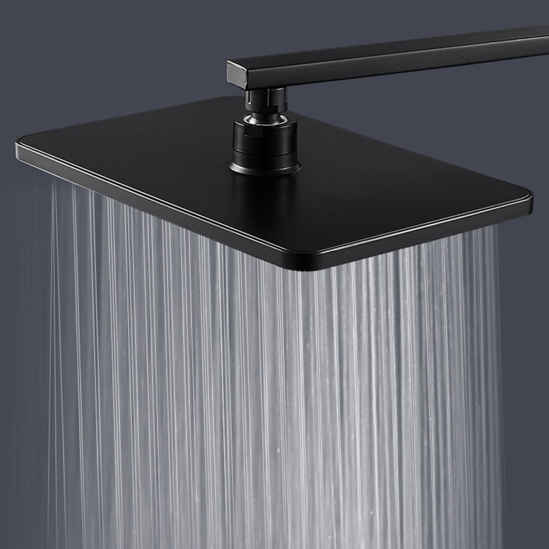Lisslune | Modern rectangular shower head combo standard spray pattern with hand shower