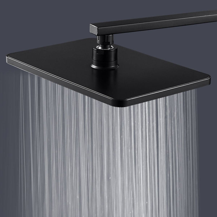 Lisslune | Modern rectangular shower head combo standard spray pattern with hand shower