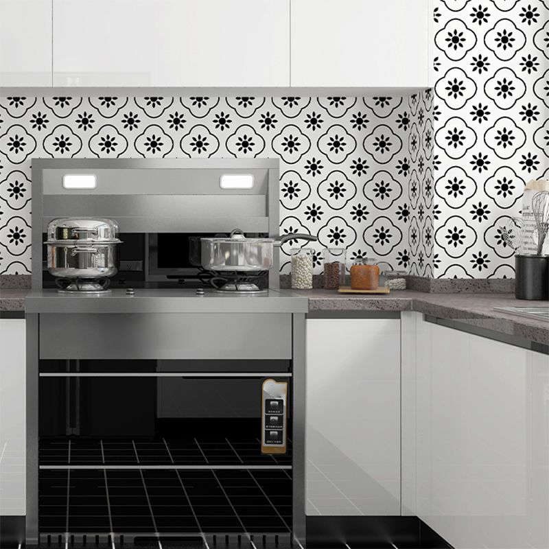 Lisslune | PVC Peel and Stick Tile 12" x 23" Rectangular Grid Waterproof Peel and Stick Tiles 10 Pack