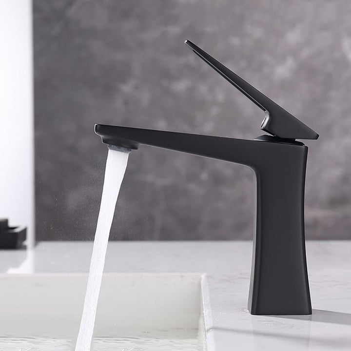 Lisslune | Glam Vessel Sink Faucet Brass Lever Handles with Drain Assembly Sink Faucet