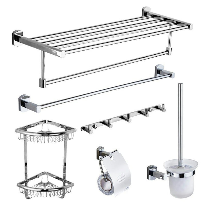 Lisslune | Modern bathroom accessory set paper holder towel bar stainless steel bathroom set