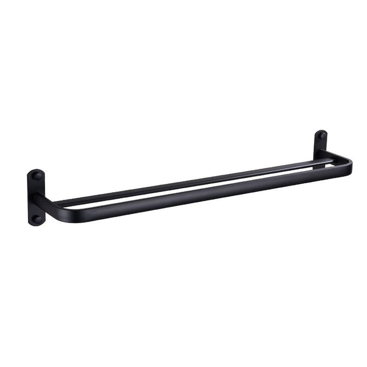 Lisslune | Modern Bathroom Accessory Set Matte Black/Grey Bathroom Shelf/Towel Holder & Paper Holder