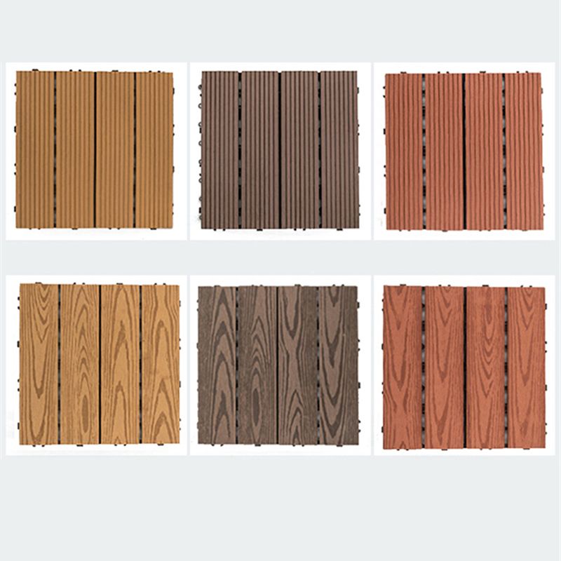 Lisslune | Square PVC Deck/Patio Floor Tiles Interlocking Installation Outdoor Patio Tiles