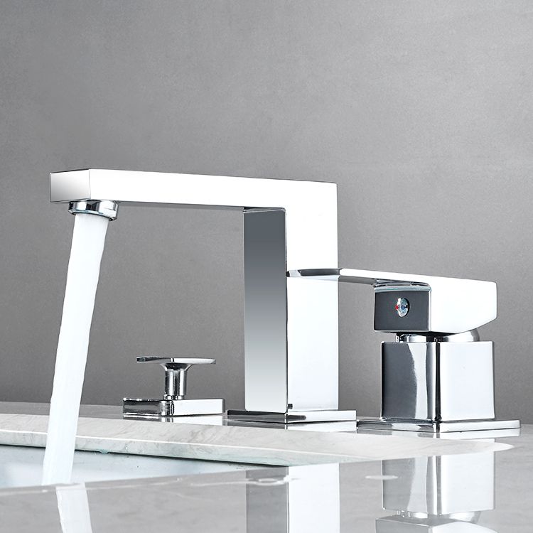 Lisslune | Contemporary Bath Faucet Trim Deck Mounted Low Arc Bathroom Faucet
