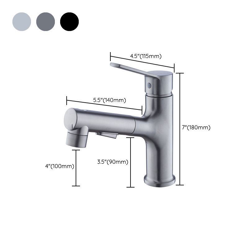 Lisslune | Modern Sink Faucet Solid Copper Centered Lavabo Faucet for Bathroom
