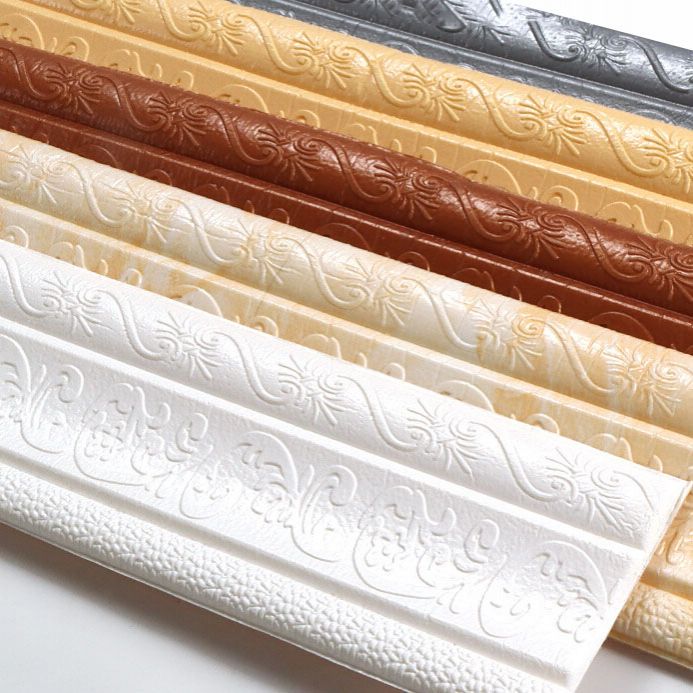 Lisslune | Modern Baseboards 3D Embossing Baseboard PVC Stereo Base Set of 1