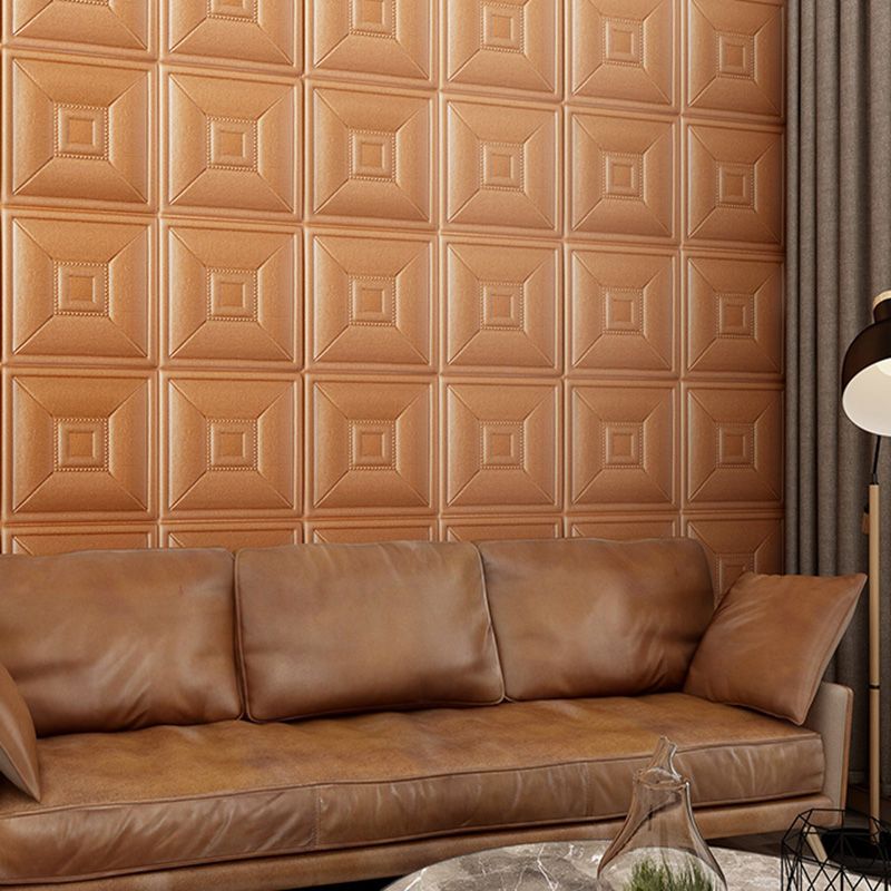Lisslune | Glam Style Foam Water-Resistant Wall Cladding Living Room 3D Embossing Wall Cladding