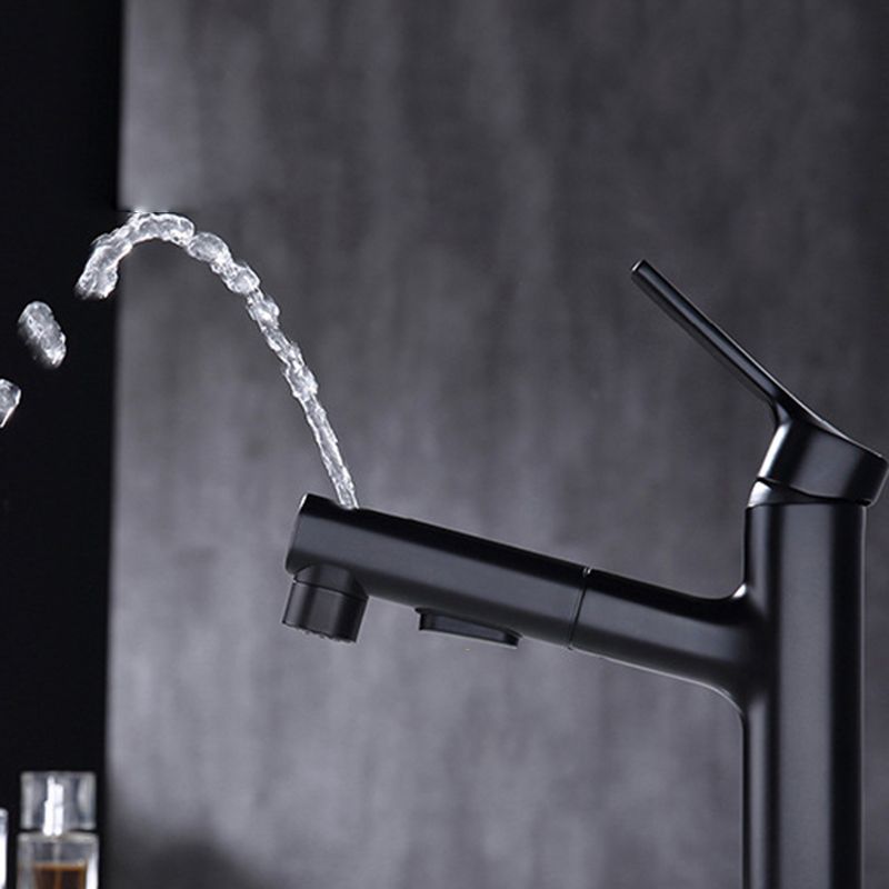 Lisslune | Round Vessel Sink Bathroom Faucet Simple Style Faucet with Brass Material