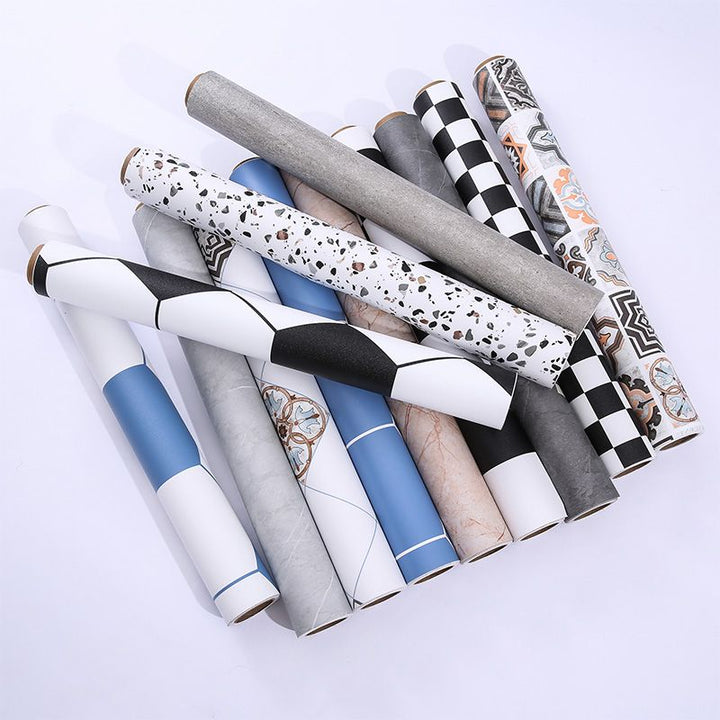 Lisslune | Modern PVC flooring Peel and Stick porcelain tile look vinyl plank flooring
