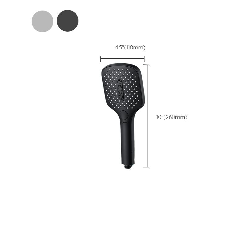 Lisslune | Rectangular Self-Cleaning Hand Shower Adjustable Spray Pattern Wall-Mounted Hand Shower
