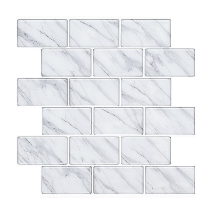Lisslune | Modern Peel & Stick Mosaic Tile PVC Herringbone Peel and Stick Wall Tile
