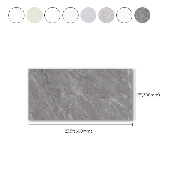 Lisslune | Marbleizing Waterproof Tile PVC Single Peel & Stick Tile for Backsplash