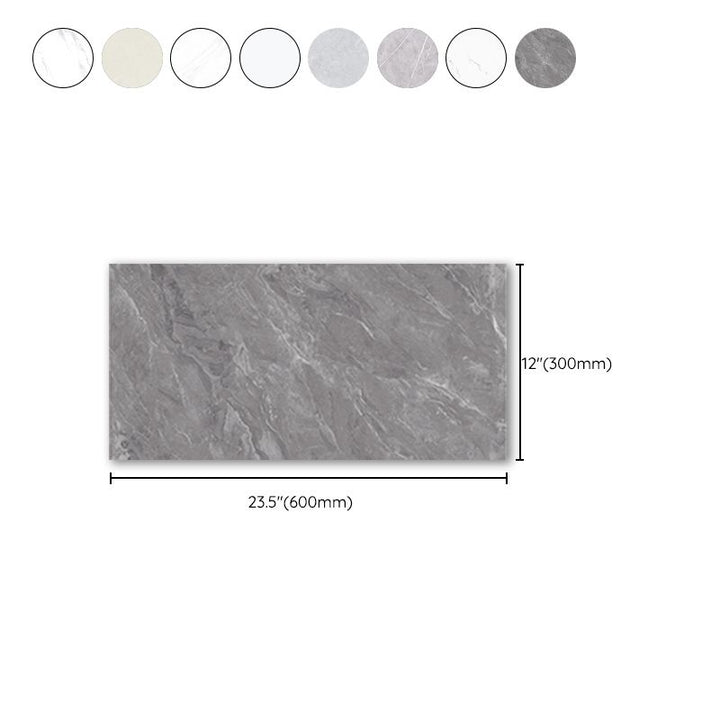 Lisslune | Marbleizing Waterproof Tile PVC Single Peel & Stick Tile for Backsplash