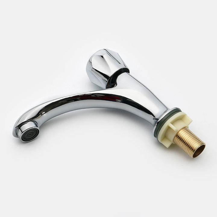 Lisslune | Contemporary Centerset Faucet Knob Handle Low Arc Solid Brass Faucet