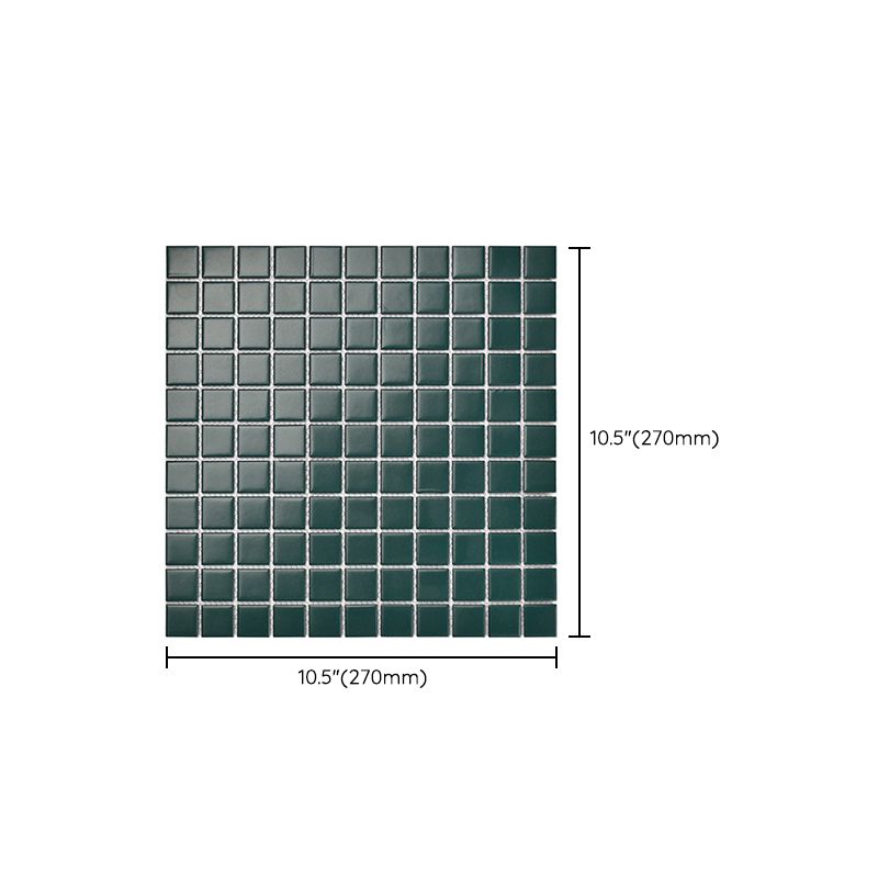 Lisslune | Square Mosaic Peel & Stick Tile in Green Water-resistant Mosaic Tile