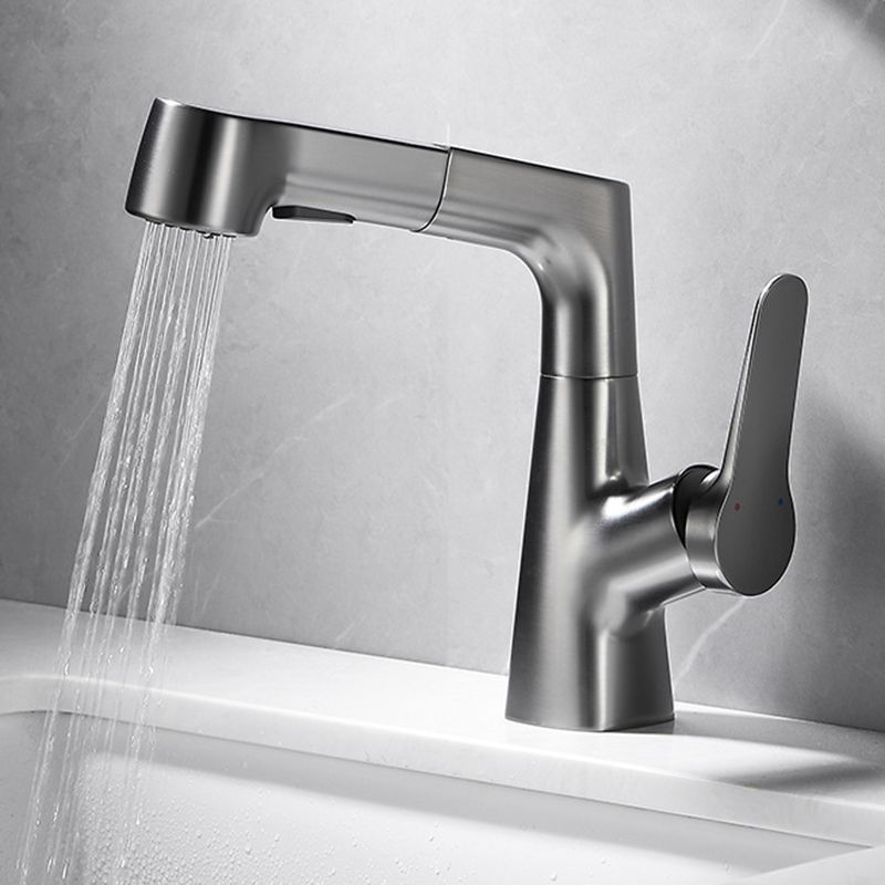 Lisslune | 1-Handle Brush Nickel Widespread Faucet Single Hole Bathroom Vessel Faucet with Brass