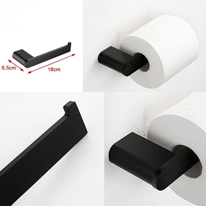 Lisslune | Contemporary bathroom accessory single item or in set made of black metal
