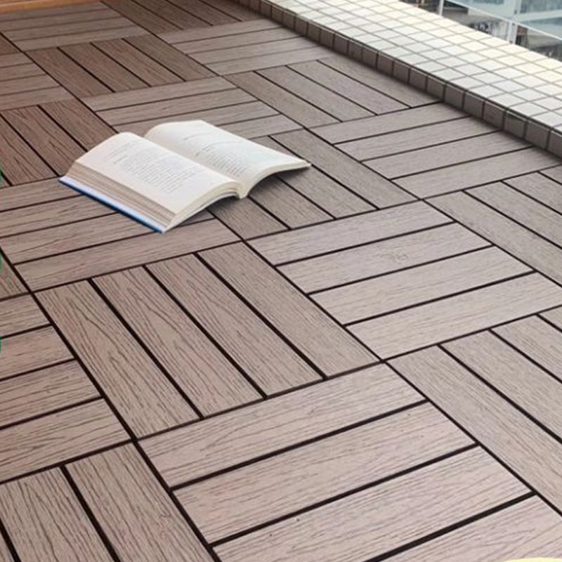Lisslune | Wooden Floor Tile Solid Color Click Lock Non-Slip Outdoor Terrace